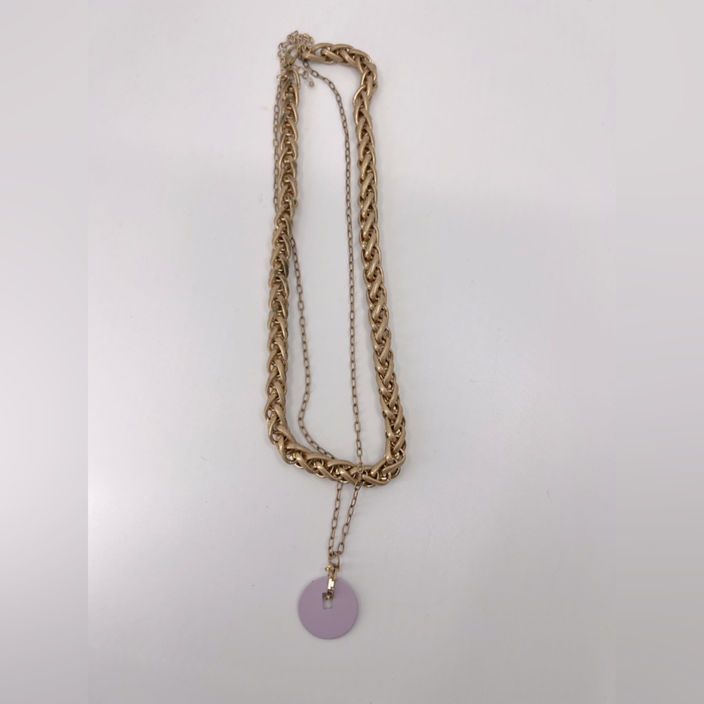 Jewelry Special ⭐️✨ Universal Thread Pastel Purple & Gold Layered Chain Necklace